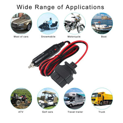 Cable de Diagnóstico de Cigarro de Carro Universal para OBD2 para Scanner de Veículo com 16ft 12V-24V Certificado de Segurança