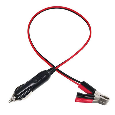 12V/24V Cigarette lighter to battery clips Adaptador de cabo para alimentação de emergência do carro Carregador solar dispositivo portátil 16AWG