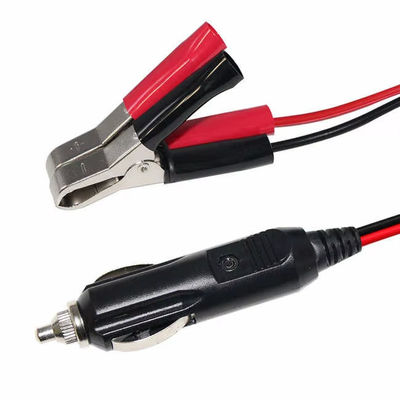 12V/24V Cigarette lighter to battery clips Adaptador de cabo para alimentação de emergência do carro Carregador solar dispositivo portátil 16AWG