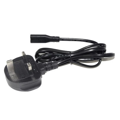 Reino Unido para C7 cabo de alimentação 1.5M 250V 2.5A 18AWG PVC flexível para Nintendo Switch / alto-falantes / adaptador de alimentação de laptop