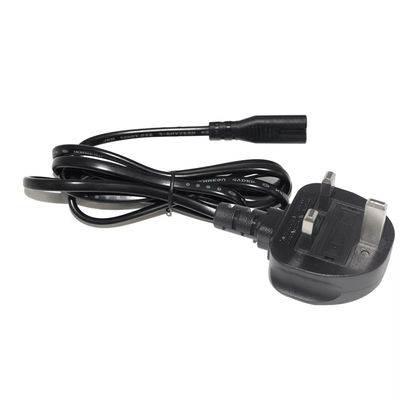 Reino Unido para C7 cabo de alimentação 1.5M 250V 2.5A 18AWG PVC flexível para Nintendo Switch / alto-falantes / adaptador de alimentação de laptop