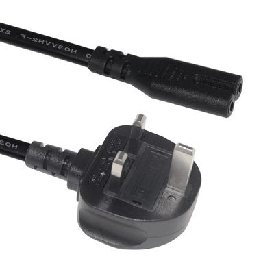 Reino Unido para C7 cabo de alimentação 1.5M 250V 2.5A 18AWG PVC flexível para Nintendo Switch / alto-falantes / adaptador de alimentação de laptop