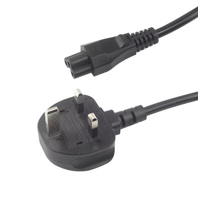 Cabo de alimentação de 250V 5A do Reino Unido para C5 para laptops e monitores Home Office com cabo flexível sem emaranhadas de 18AWG 1.2M