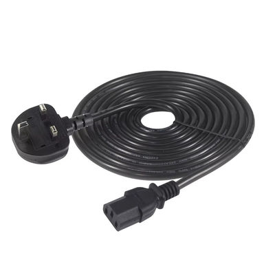Reino Unido para C13 cabo de alimentação 1.2M 250V 13A 16AWG cabo pesado para servidores/equipamentos médicos/PDU do centro de dados (CE/BS1363/RoHS)