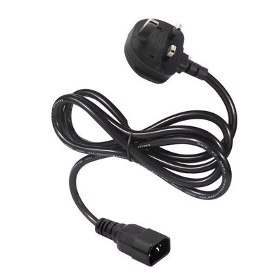 Cabo de alimentação do Reino Unido para o C14 1.2M 250V 10A 16AWG Cable blindado para UPS/Server Rack/Dispositivo Médico (IP67/RoHS/BS1363)