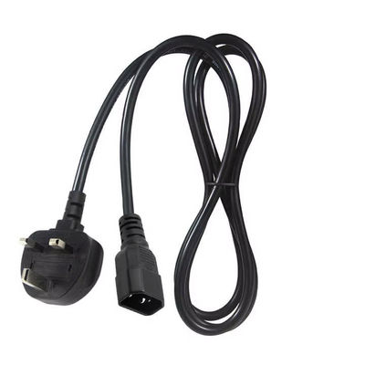 Cabo de alimentação do Reino Unido para o C14 1.2M 250V 10A 16AWG Cable blindado para UPS/Server Rack/Dispositivo Médico (IP67/RoHS/BS1363)