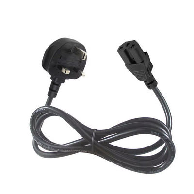 Cabo de alimentação padrão C15 do Reino Unido Caldeira de trabalho pesado Plug de 3 pinos para cabo C15 da IEC para máquina de café de caldeira de água com opções
