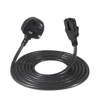 UK C15 Power Cord 3-Pin Plug to IEC C15 Cable para aparelhos industriais