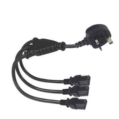 Reino Unido Plug to Multi C13 Power Cord 1.8M 250V 13A 16AWG PDU Cable para Server Rack/UPS/Data Center (BS1363/IEC 60320/RoHS)