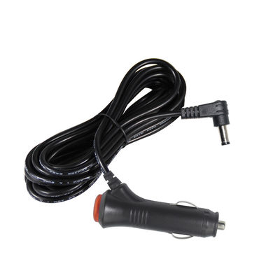 Carregador de carro angular de 12V/24V com interruptor de ligação e desligação - Cabo de alimentação de 90 graus de corrente contínua para carregamento de dispositivos eletrônicos de automóveis e USB