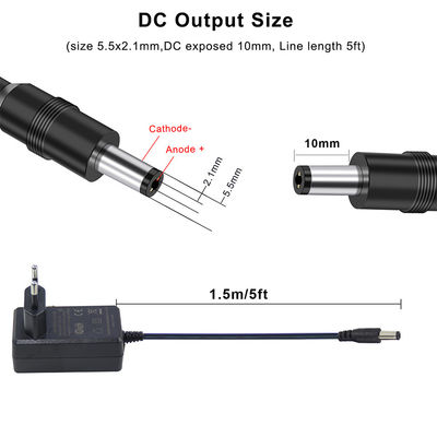 EU Plug 12V DC Power Adapter   European AC to DC Wall Charger para LED, Router, Câmara, Eletrônica