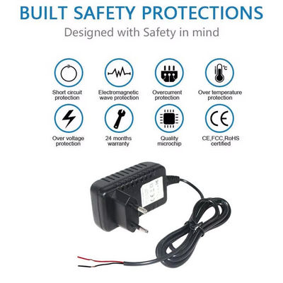 Cabo de alimentação da UE com extremo de fio desnudo 2 pin European Plug to Open Wire Cabo AC para bricolage, LED, fonte de alimentação
