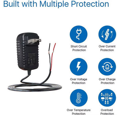 US Plug AC Power Cord to Bare Wire 2 Prong NEMA 1-15P to Stripped End Cable for LED Driver/ Power Supply/ DIY