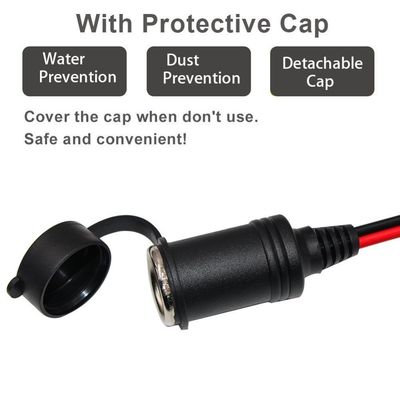 Adaptador de divisor de tomada de cigarro de automóvel de 2 em 1 para extensão de energia do veículo de 12V/24V