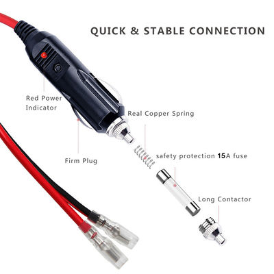 Conector de 12V para auto-ligadores para Faston 850 cabo de conector terminal para aplicações DIY