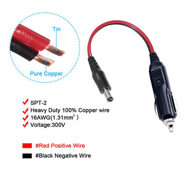 12V auto cigarro isqueiro plugue para DC conector cabo de alimentação para Dash Cam Router Cooler e dispositivos DIY