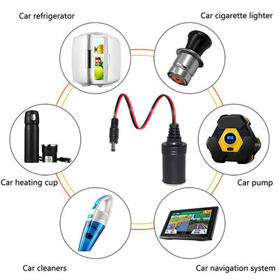 12V 24V Cigarette Lighter para DC Plug Cable 5.5mm