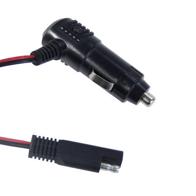 Plug do isqueiro de cigarros de 12 V com interruptor para cabo de alimentação do conector SAE para carregador de bateria de painel solar e uso de motocicleta