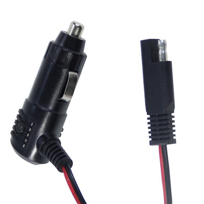 Plug do isqueiro de cigarros de 12 V com interruptor para cabo de alimentação do conector SAE para carregador de bateria de painel solar e uso de motocicleta
