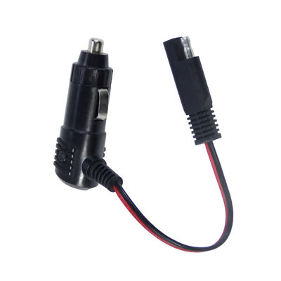 Plug do isqueiro de cigarros de 12 V com interruptor para cabo de alimentação do conector SAE para carregador de bateria de painel solar e uso de motocicleta