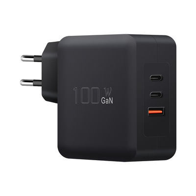 1A+2C 3port 100W PD Charger EU Plug Power Adapter para Carregamento de Laptop