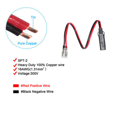 Cable de conector de terminal SAE para anel para bateria de carregamento de 12V, painel solar inversor e uso automotivo