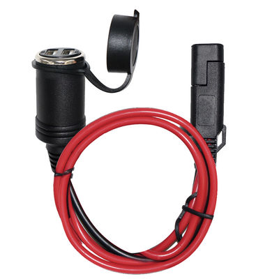 SAE para Cigarette Lighter Socket Adapter Cable para 12V Acessórios do carro Fornecimento de energia Usar Inverter de painel solar