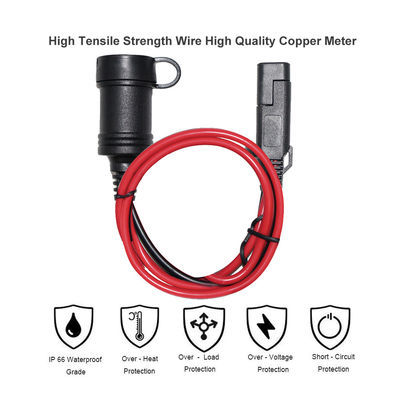 SAE para Cigarette Lighter Socket Adapter Cable para 12V Acessórios do carro Fornecimento de energia Usar Inverter de painel solar