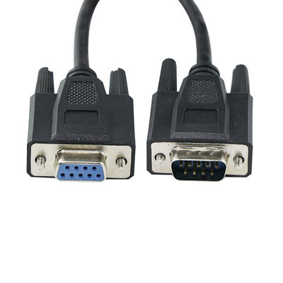 DB9 Cabo de extensão serial de macho para fêmea com conector RS232 de 9 pines para porta de comunicação de dispositivo CNC de modem de PC