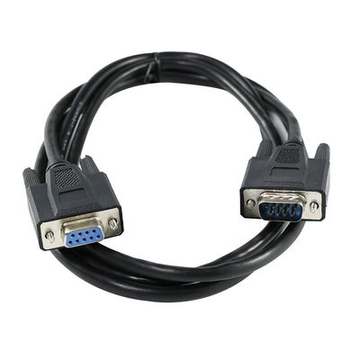 DB9 Cabo de extensão serial de macho para fêmea com conector RS232 de 9 pines para porta de comunicação de dispositivo CNC de modem de PC