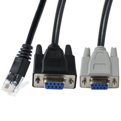 RJ45 para cabo de conversão serial masculino duplo DB9 para servidores de console