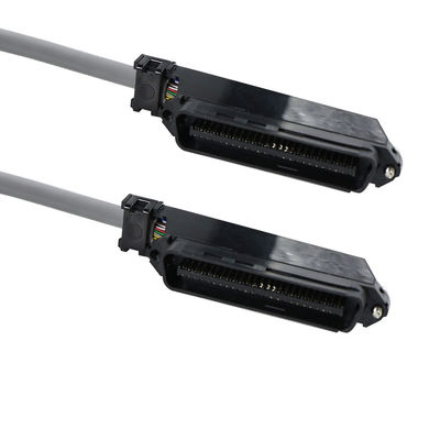 Cable de conector de telecomunicações RJ21 masculino de ângulo direito de 50 pinos com cabo redondo blindado para painéis de correção de voz ou distribuição de dados