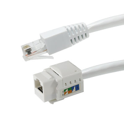 Cat6 RJ45 Keystone Inline Coupler sem ferramentas Fêmea para Fêmea para painéis de correção Ethernet ou placas de parede 8P8C Adaptador de rede LAN