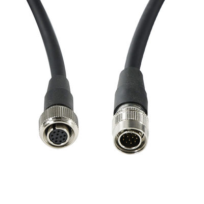 12-P Cabos de ligação circular de aviação masculino a feminino para equipamentos industriais ou para fios de extensão de transmissão de sinal