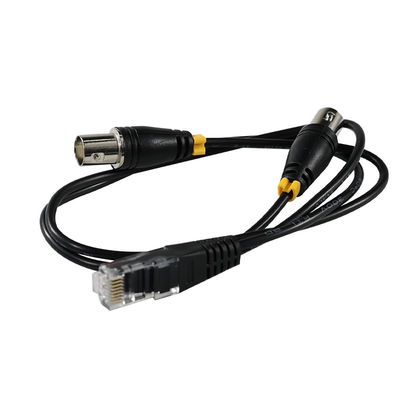RJ45/RJ48 Cabos de adaptador masculino para duplo BNC feminino para T1/E1 Interface Transmission Signal Coaxial Converter SplitterA