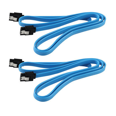 Cabo de dados SATA 3.0 de ângulo reto/direito com fecho de bloqueio para conexão HDD/SSD/ODD 6 Gbps, 3ft/5ft/6ft