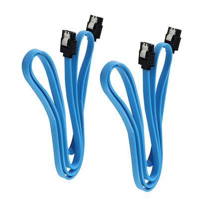 Cabo de dados SATA 3.0 de ângulo reto/direito com fecho de bloqueio para conexão HDD/SSD/ODD 6 Gbps, 3ft/5ft/6ft