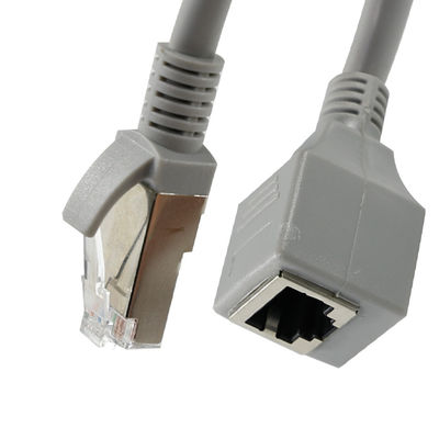 Cabo de extensão Ethernet RJ45 de macho para fêmea com montagem de painel para switch de roteador de rede LAN Cat5e/Cat6, 4FT/5FT/6FT