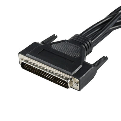 DB-62 Macho para 7x DB-9 Macho Breakout Cable para Comunicação Serial Industrial, RS232/RS485 Splitter - 1,2m preto