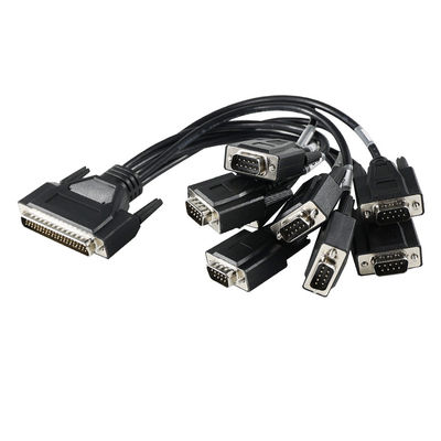 DB-62 Homem para 7x DB-9 Mulher RS232 cabo de fuga 1,2m