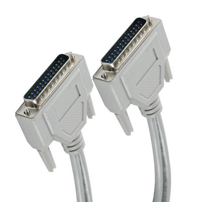 DB-25 Cabo de série de macho para macho para conexão de impressora RS-232/paralela - 1ft/2ft/5ft, PVC branco