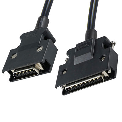 DB - 25 macho para DB - 50 macho cabo de 1,2 pés blindado para equipamentos industriais / sistemas de teste (25 - 50 pin conversão)