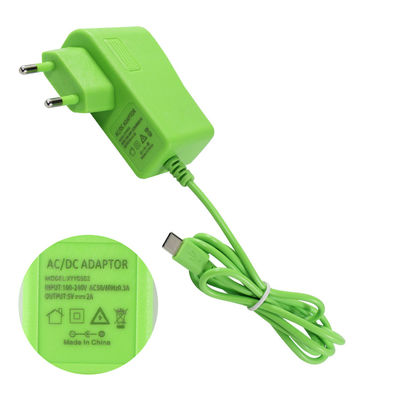 Plug-in ecológico da UE (estilo verde) para adaptador de alimentação tipo C 20W 5V / 4A Carregamento inteligente para laptops / tablets com certificação