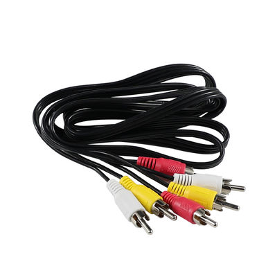 6 - Cabo RCA AV de pé 3 /multi-piece (vermelho/branco/amarelo) para televisores/reprodutores de DVD/consolas de jogos com cobre - Conectores revestidos