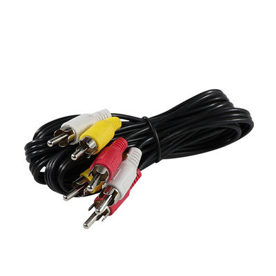 6 - Cabo RCA AV de pé 3 /multi-piece (vermelho/branco/amarelo) para televisores/reprodutores de DVD/consolas de jogos com cobre - Conectores revestidos