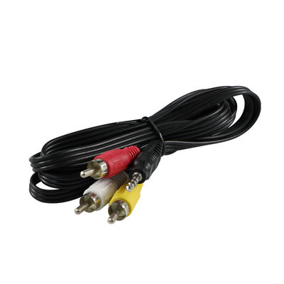 6 - Cabo RCA AV de pé 3 /multi-piece (vermelho/branco/amarelo) para televisores/reprodutores de DVD/consolas de jogos com cobre - Conectores revestidos