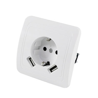 Painel de tomada de energia de parede padrão europeu com tomada de energia de 250 V 16 A para casa e escritório