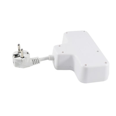 Extensor de tomada de alimentação multifuncional da UE com 2 portas USB, 2 tomadas AC e adaptador de montagem de parede 250V de porta de carregamento tipo-C
