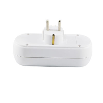 Adaptador europeu de tomada de energia de 3 vias com 3 tomadas de corrente alternada 250 V 10 A