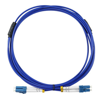 Cabo Patch de Fibra Óptica LC para LC - Jumper Duplex Monomodo ou Multimodo para Telecomunicações, Data Center, Aplicações FTTx